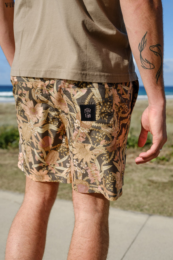 Peggy and Finn Men's 'Byron Banksia' Walk Shorts