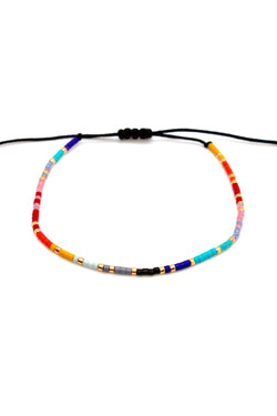 Lizou Single Strand Beautiful Rainbow Miyuki Seed Bead Bracelet in Combo C