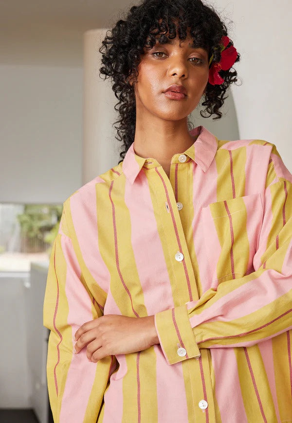 Nancybird Sabine Shirt in Dusk Stripe