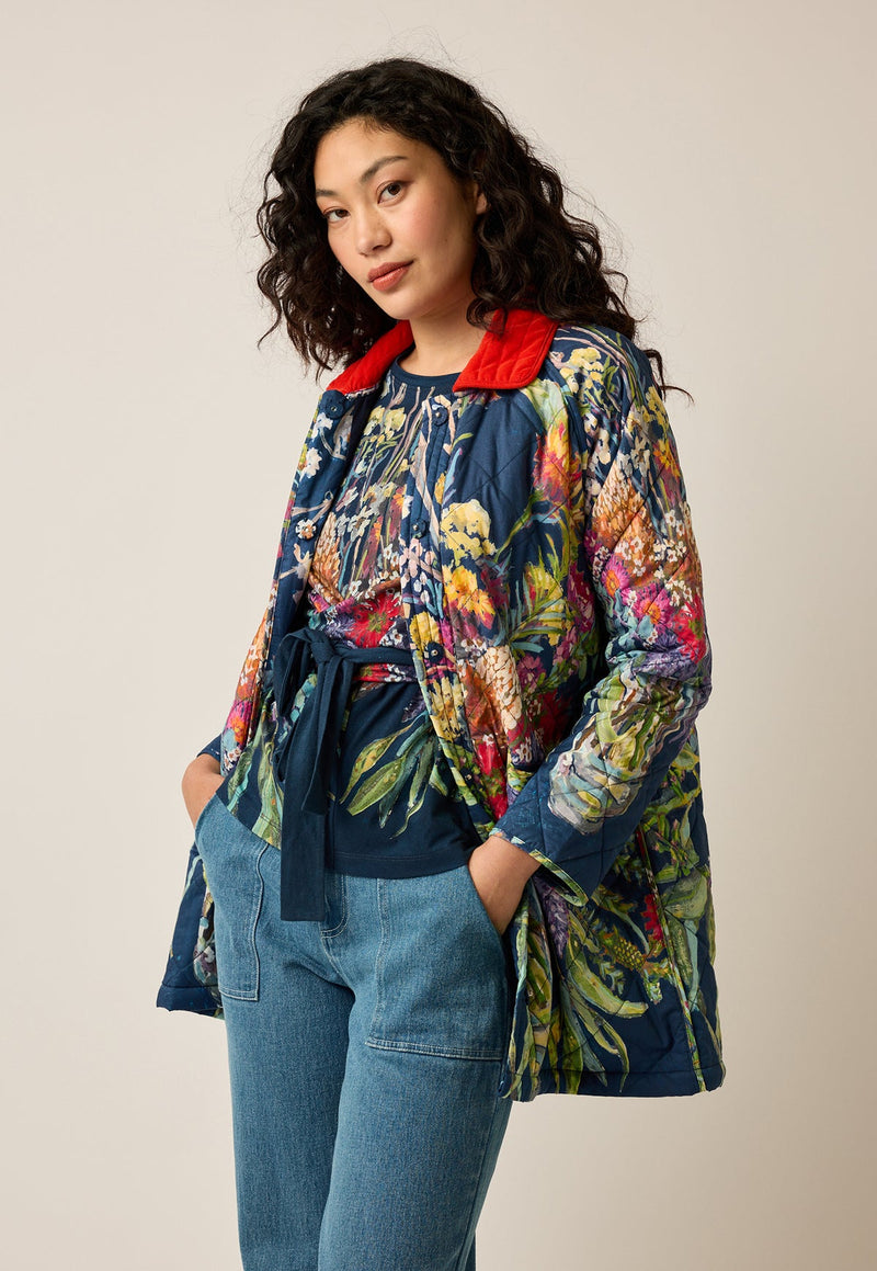 Nancybird Flora Trench Coat in Blossom Bouquet