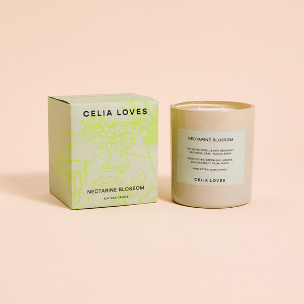 Celia Loves Nectarine Blossom Candle 395g