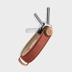 Orbitkey Key Organiser Waxed Canvas in Brick Red