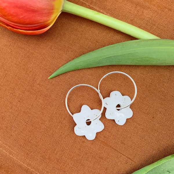 Togetherness Design 'Blossom Pebble' Mini Hoop Earrings