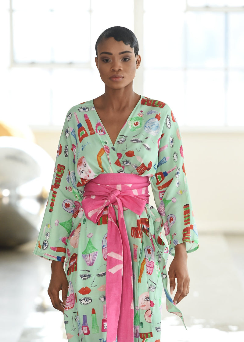 Tara Whalley Beauty Queen Long Wrap Dress | Belt Sold Separately