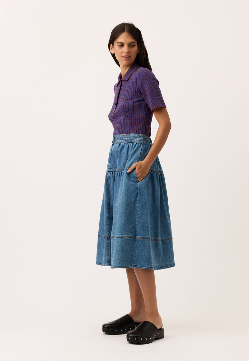 Nancybird Leni Skirt in Denim