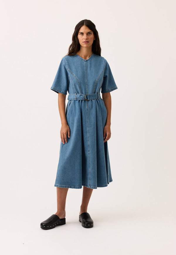 Nancybird Mona Dress in Denim