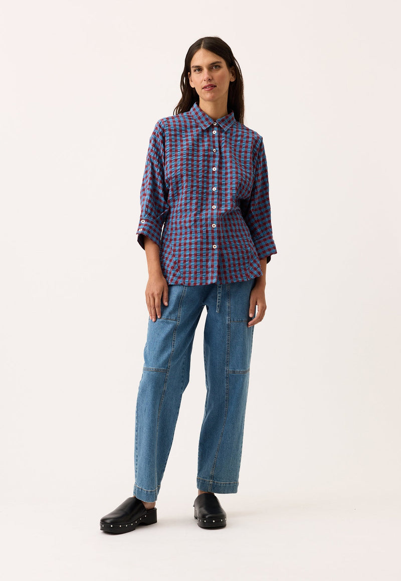 Nancybird Alba Shirt	in Dusk Check