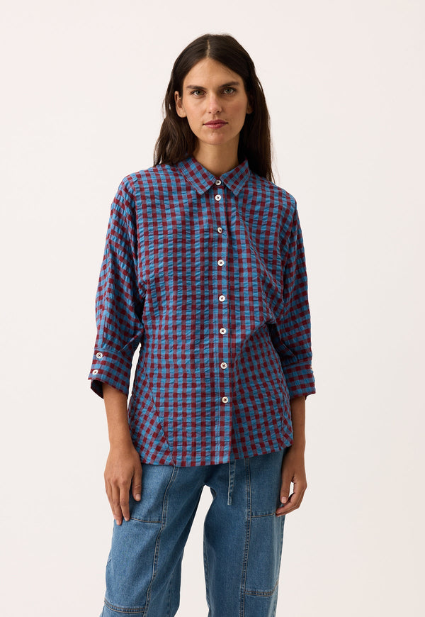 Nancybird Alba Shirt	in Dusk Check