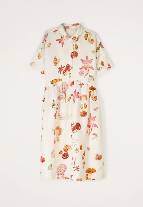 Nancybird Luma Shirt Dress in Cream Shell