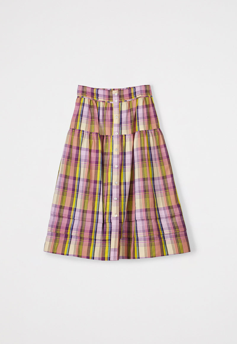 Nancybird Coco Pintuck Skirt in Acid Check