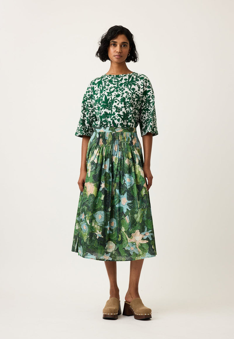 Nancybird Alma Yoke Skirt in Garden