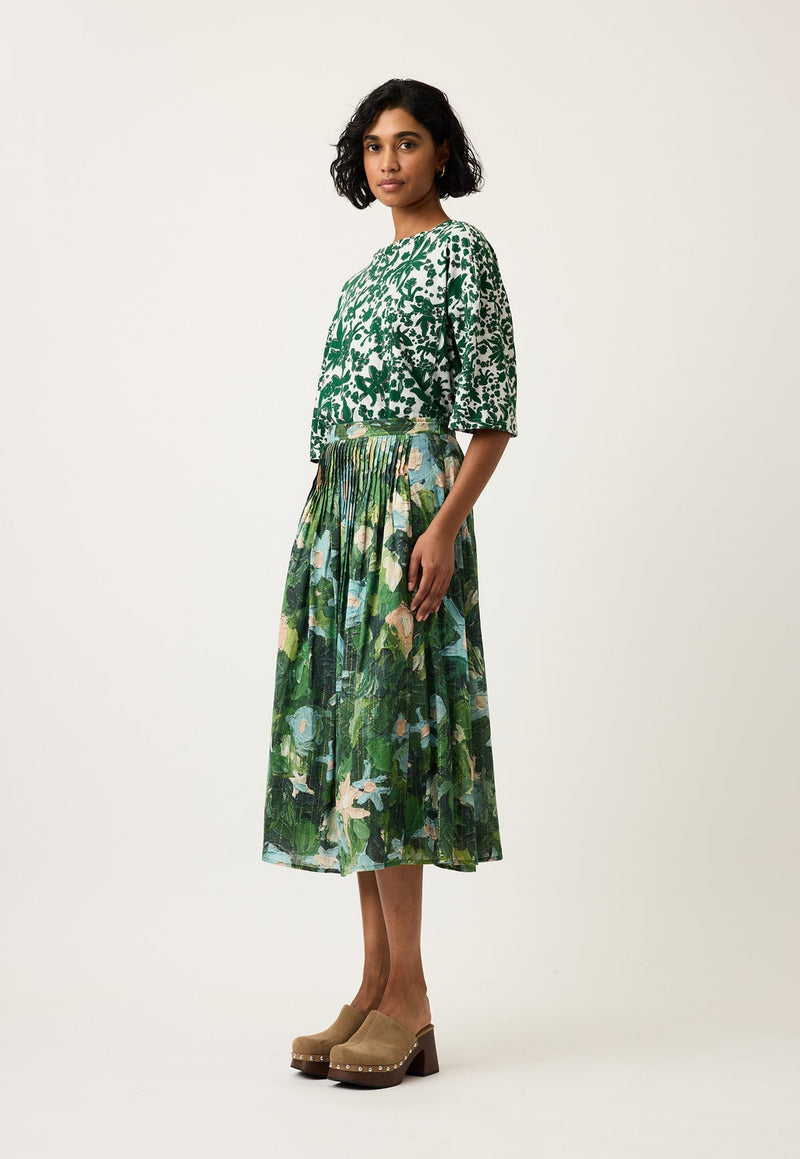 Nancybird Alma Yoke Skirt in Garden