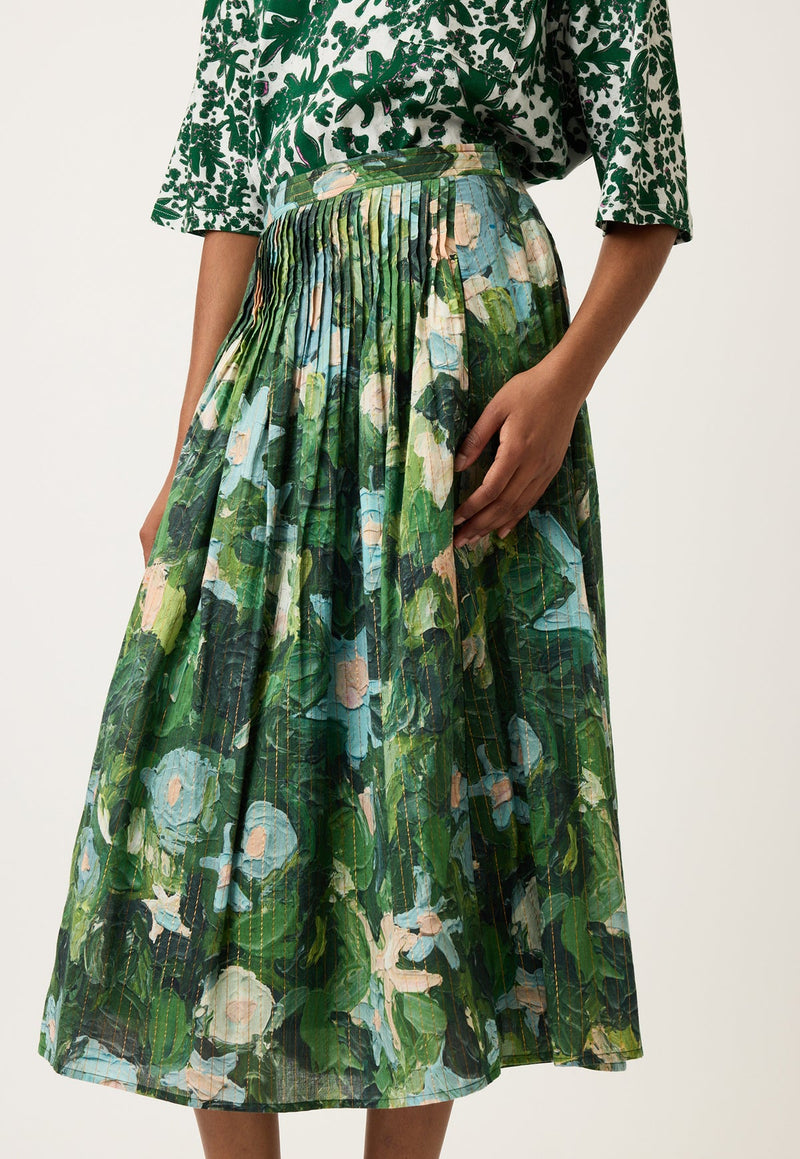 Nancybird Alma Yoke Skirt in Garden