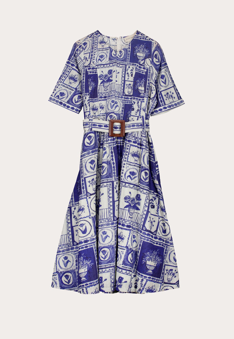 Nancybird Mona Short Sleeve Dress in Lyon Tile