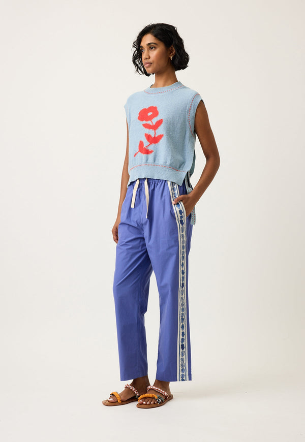 Nancybird Isla Pant in Blue Border