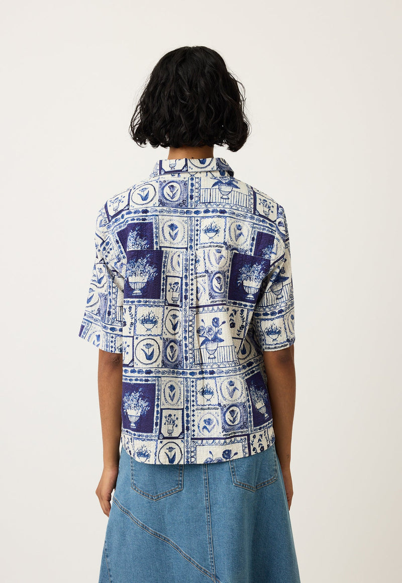 Nancybird Summer Shirt in Lyon Tile