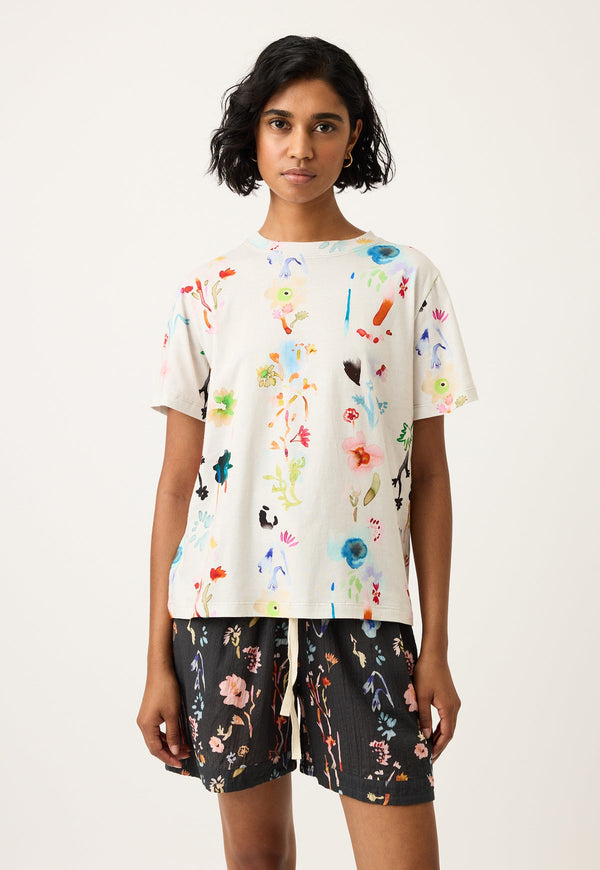 Nancybird Apollo Tee in Watercolour Cream