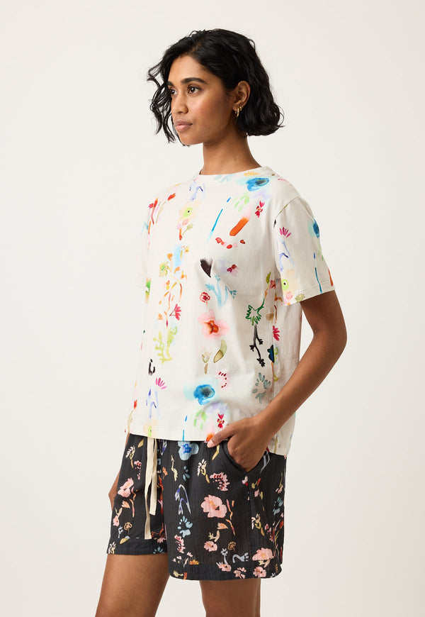 Nancybird Apollo Tee in Watercolour Cream