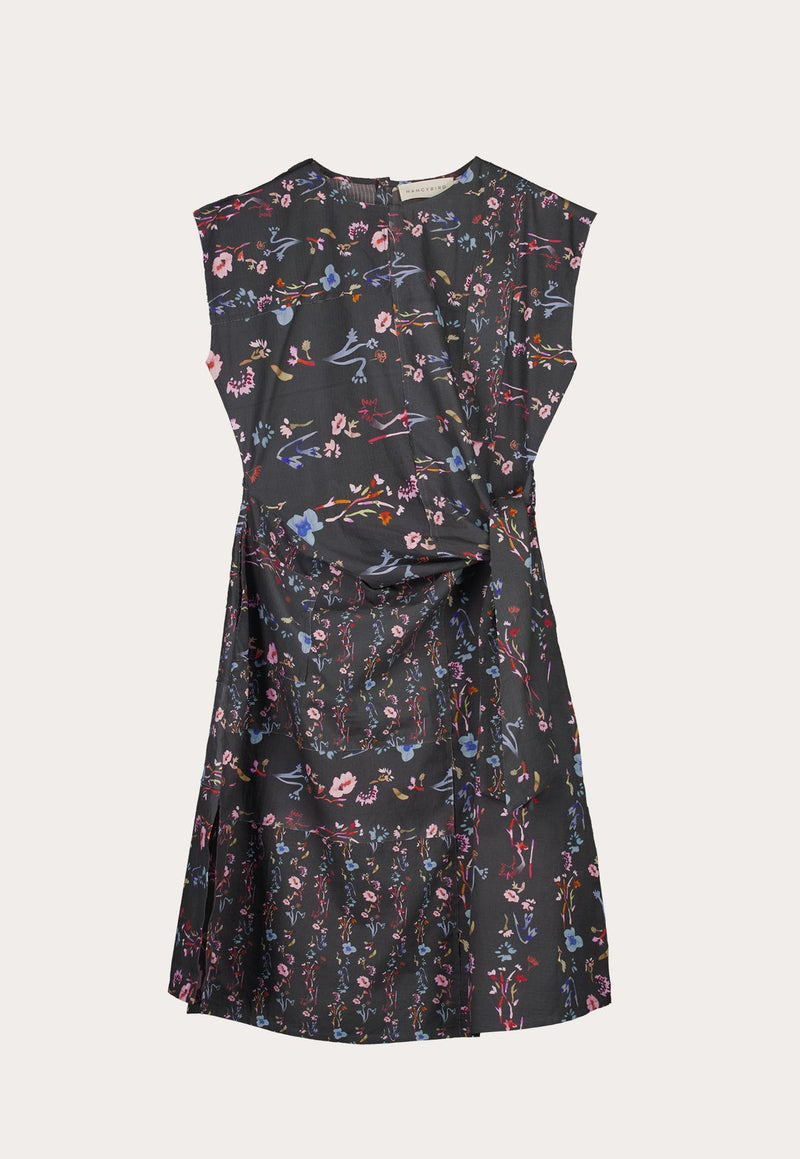 Nancybird Casey Dress in Watercolour Charcoal