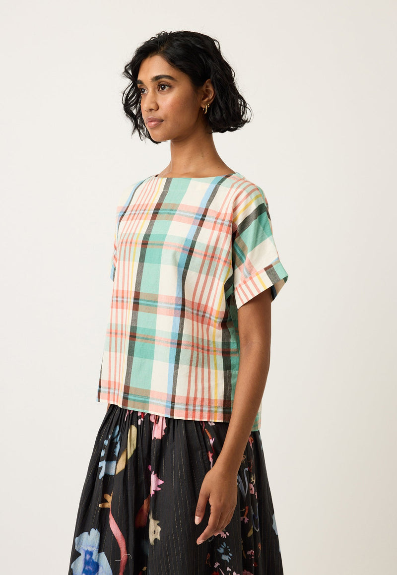 Nancybird Dolman Top in Summer Check
