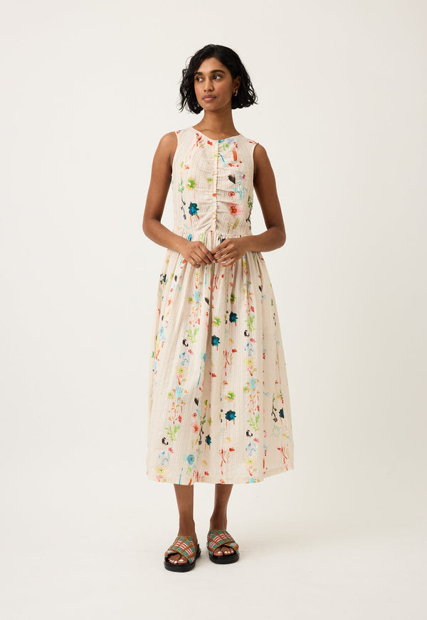 Nancybird Khai Dress in Watercolour Cream