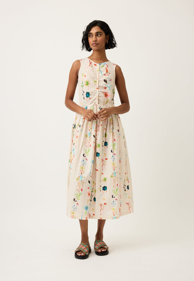 Nancybird Khai Dress in Watercolour Cream