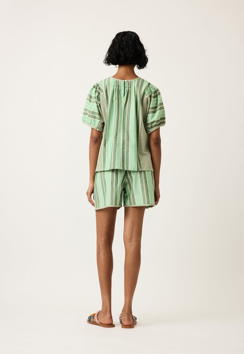 Nancybird Jolene Top in Green Stripe