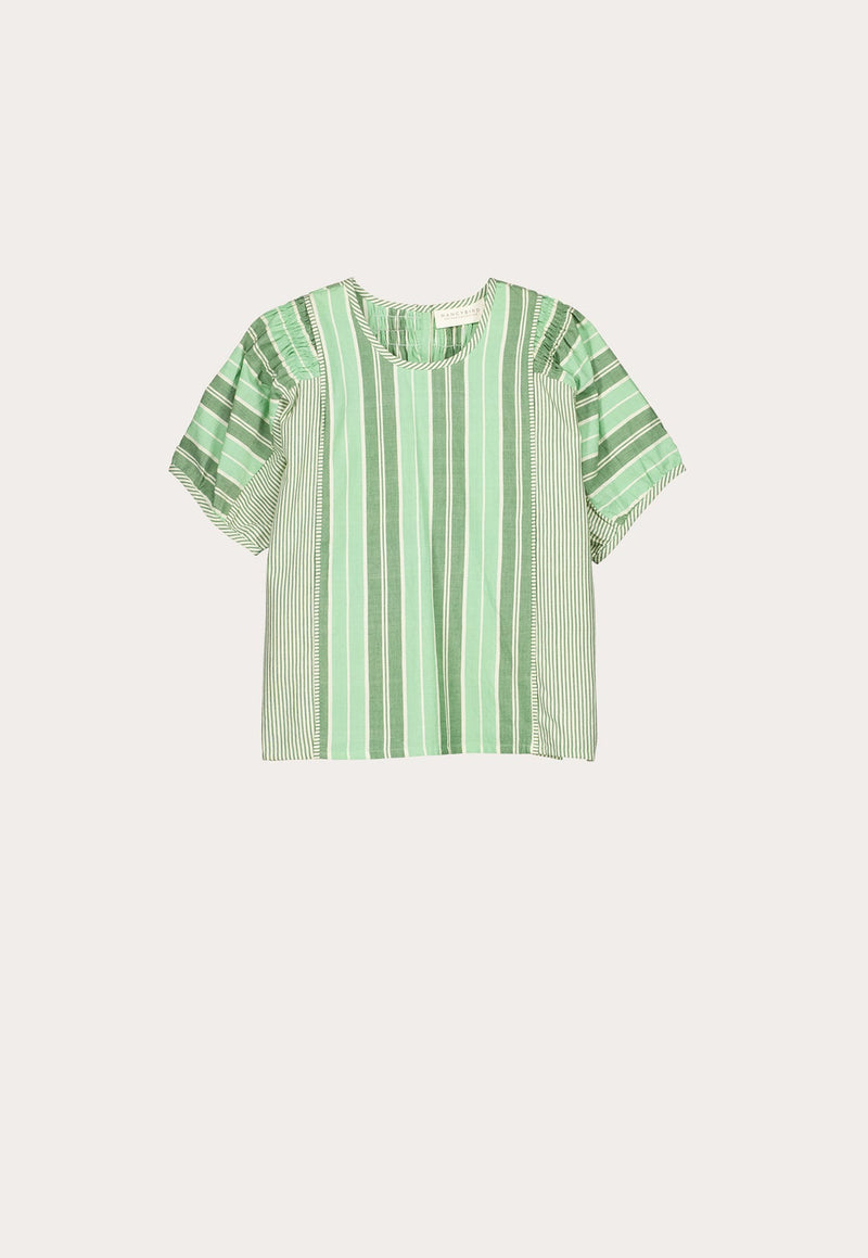Nancybird Jolene Top in Green Stripe