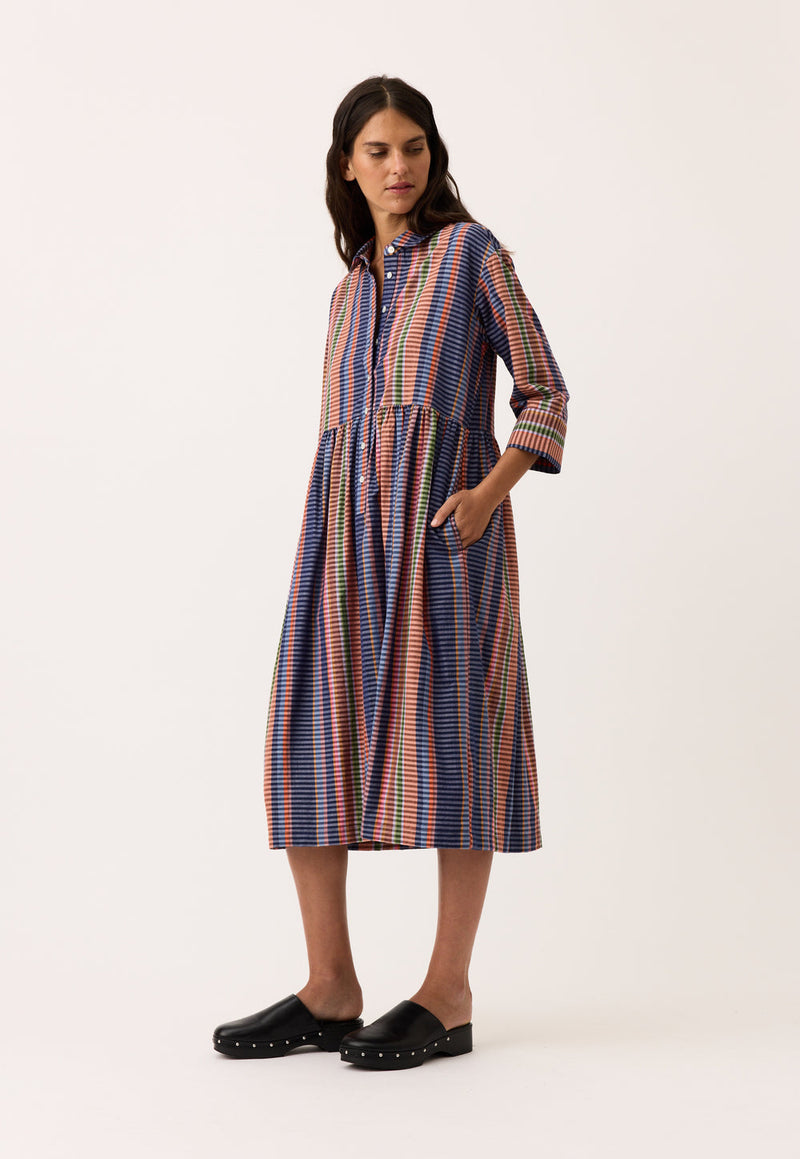 Nancybird Mel Dress in Line Check