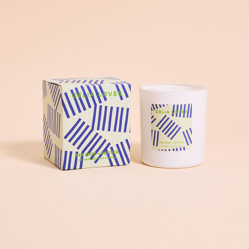 Celia Loves Sea Mist & Vetiver Candle 395g