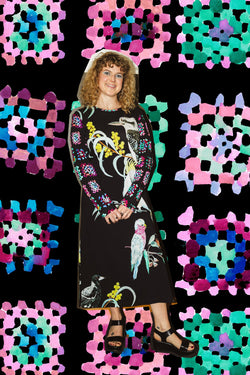 Tara Whalley LS Australian Bird Dress