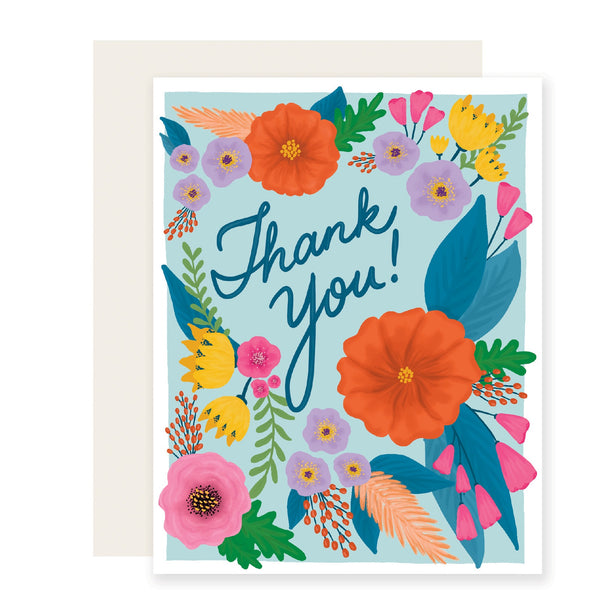 Slightly Stationery 'Bright Floral Thank You' Card