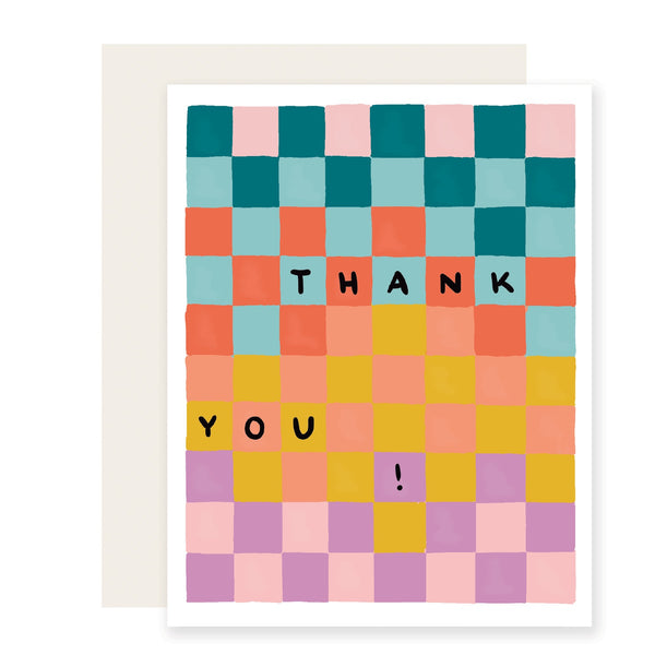 Slightly Stationery 'Thank You Checkerboard' Card