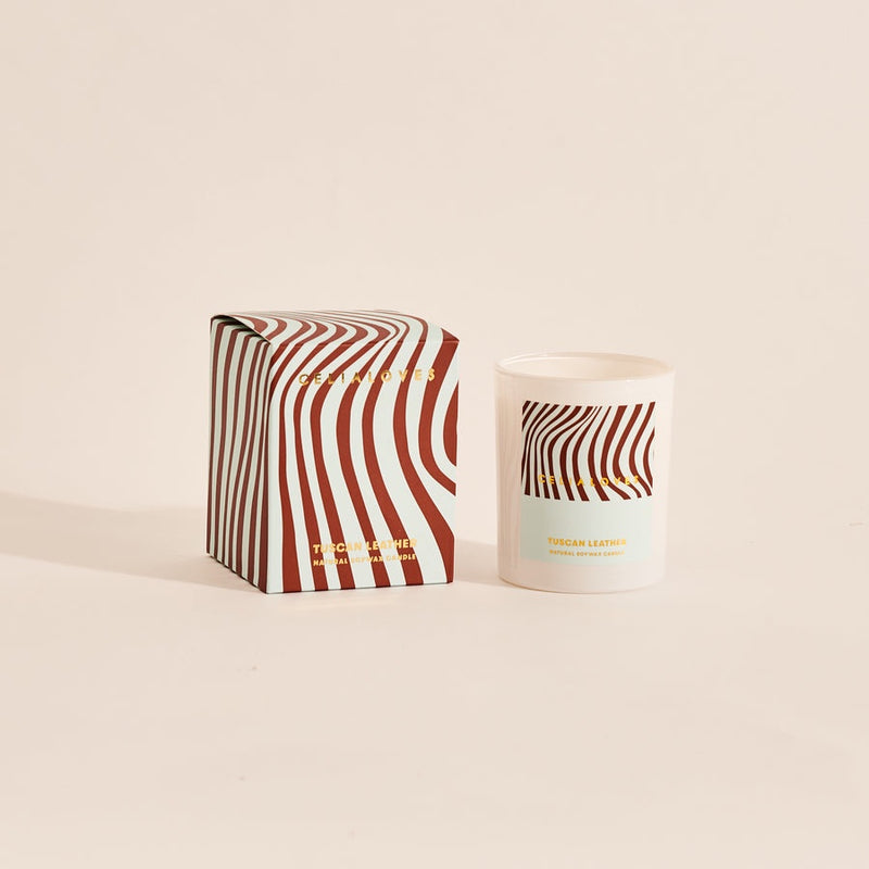 Celia Loves Tuscan Leather Candle 195g