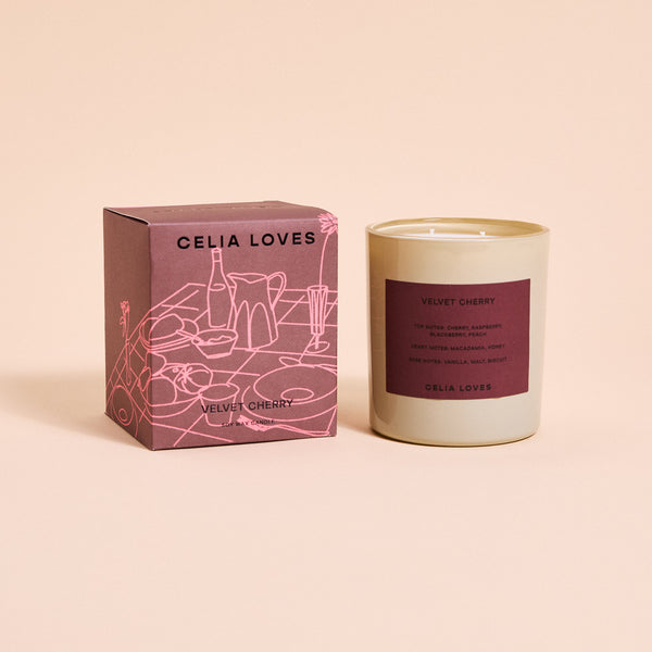 Celia Loves Velvet Cherry Candle 395g