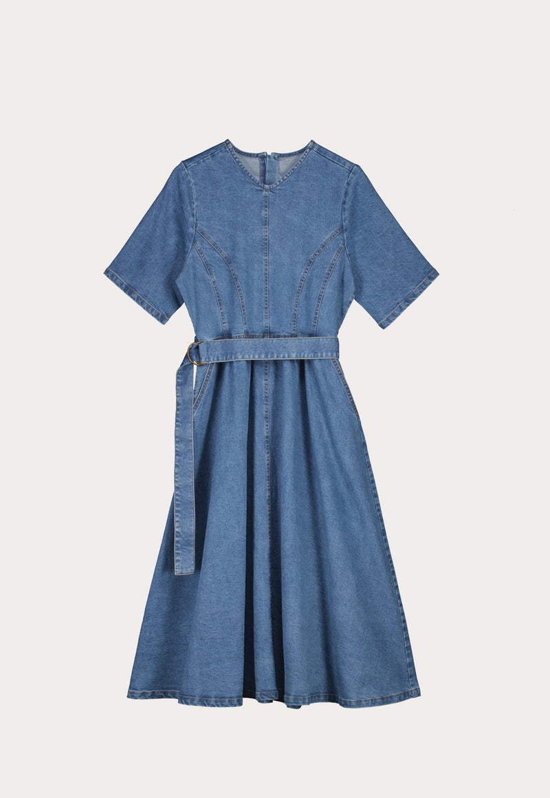 Nancybird Mona Dress in Denim