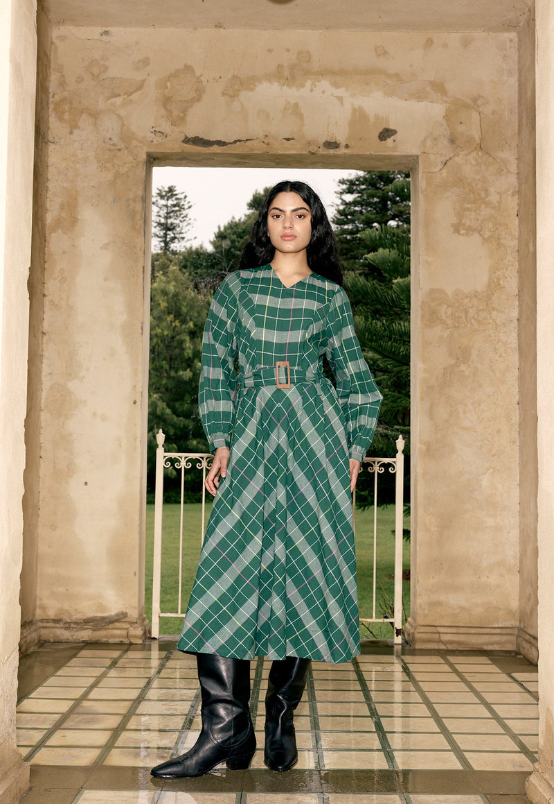 quirk collective | Nancybird Mona Dress in Fern Check quirk collective | Nancybird Mona Dress in Fern Check