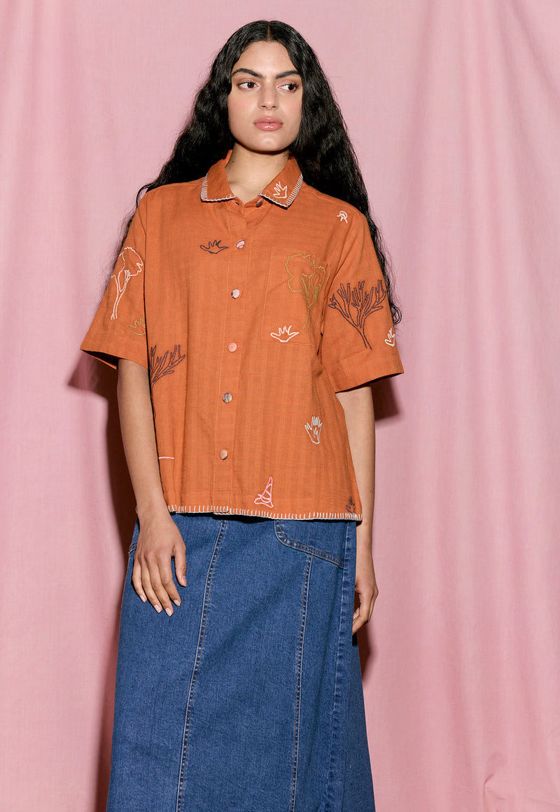 Nancybird Summer Shirt in Embroidery