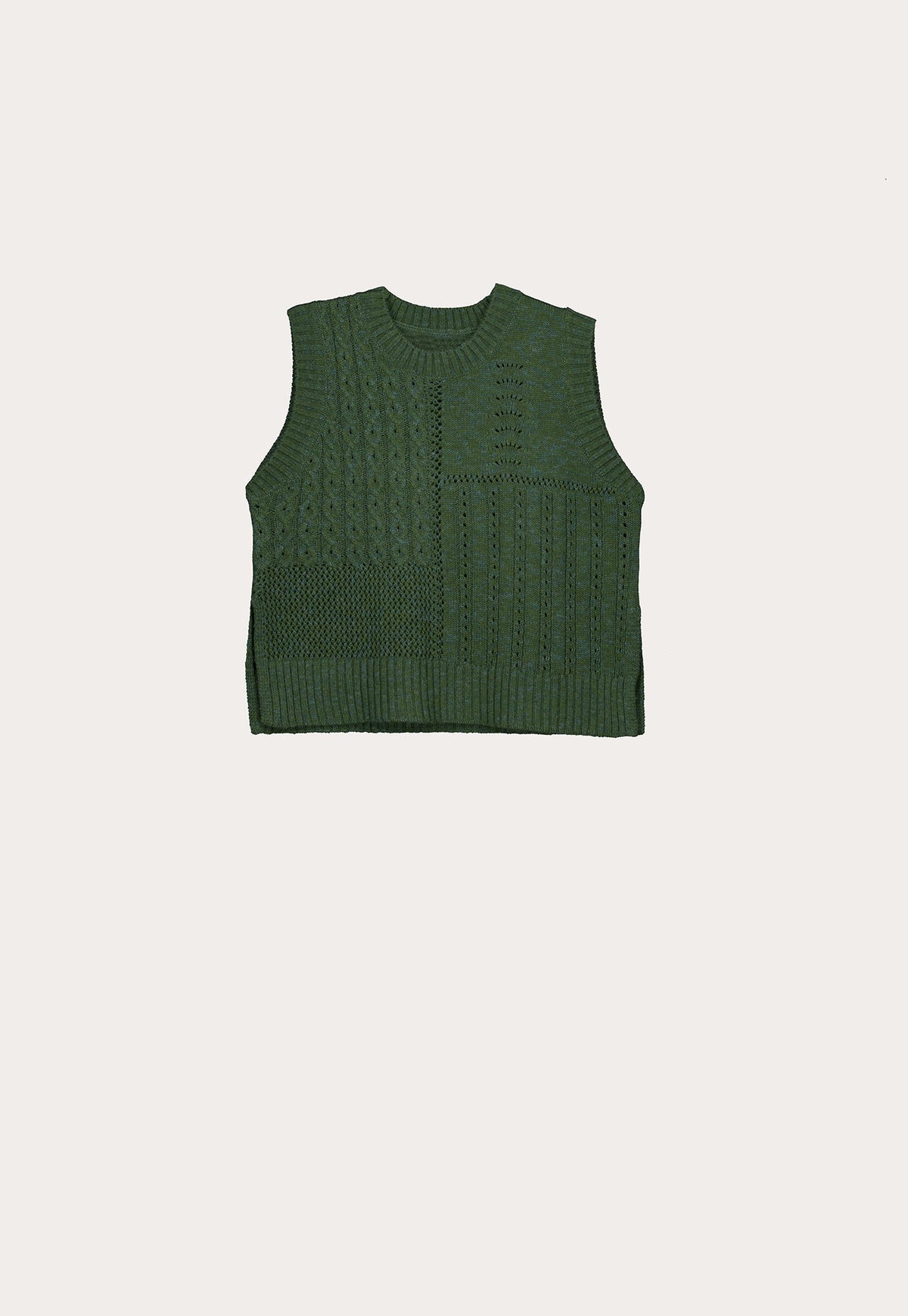 quirk collective | Nancybird Billie Cable Vest in Cypress Green