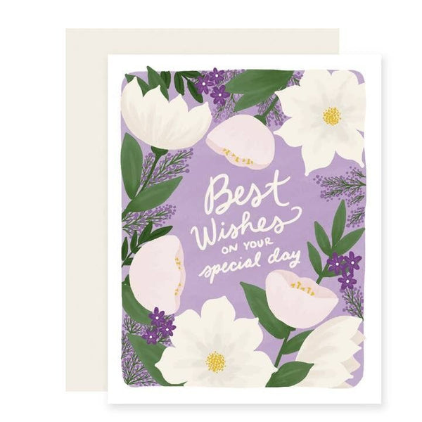 Slightly Stationery 'Floral Best Wishes Wedding' Card