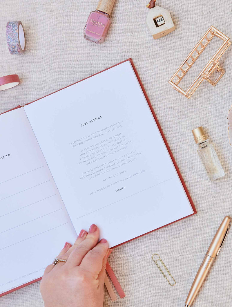 Write to Me 2025 Weekly Planner in Blush