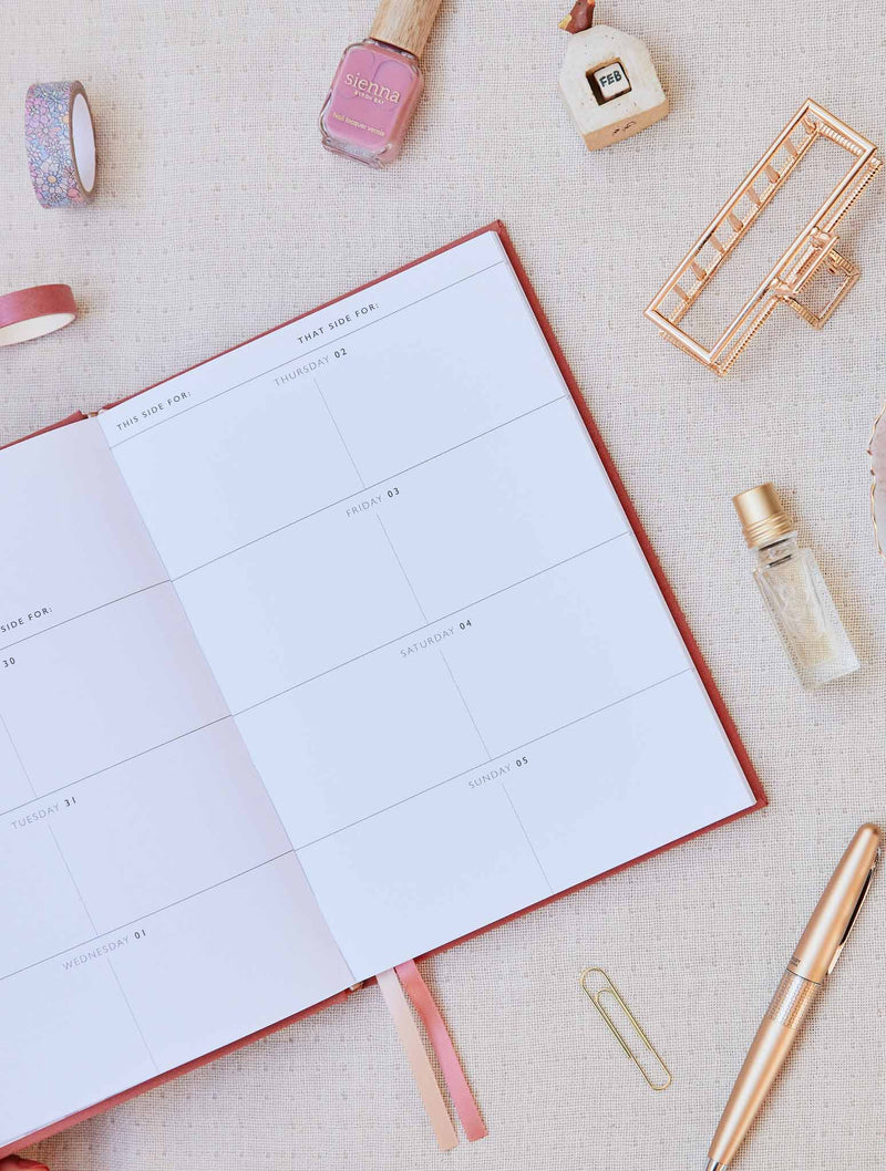 Write to Me 2025 Weekly Planner in Blush