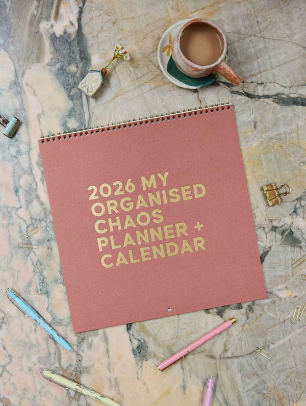 Write To Me 2026 Linen Planner & Calendar in Rose