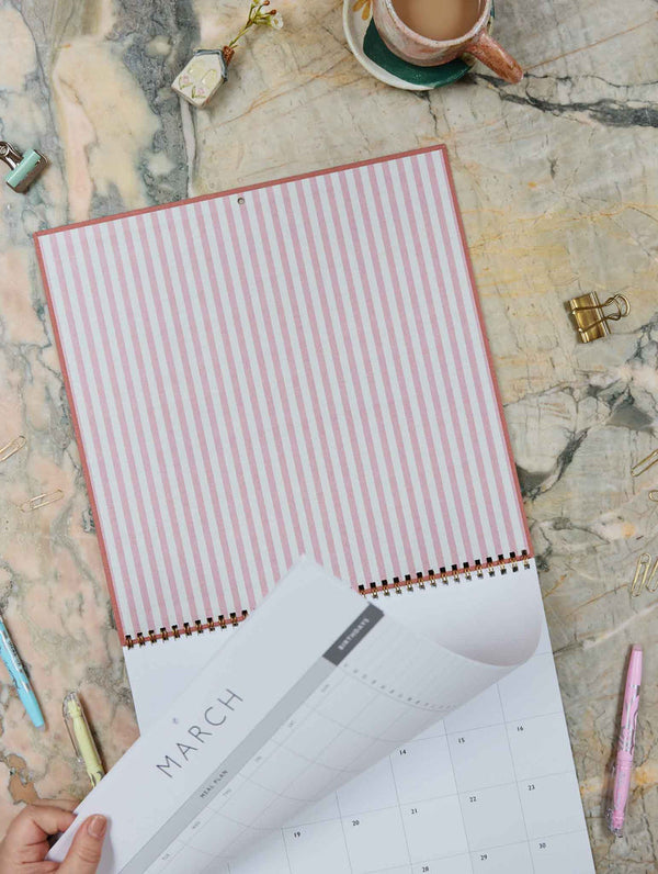 Write To Me 2026 Linen Planner & Calendar in Rose