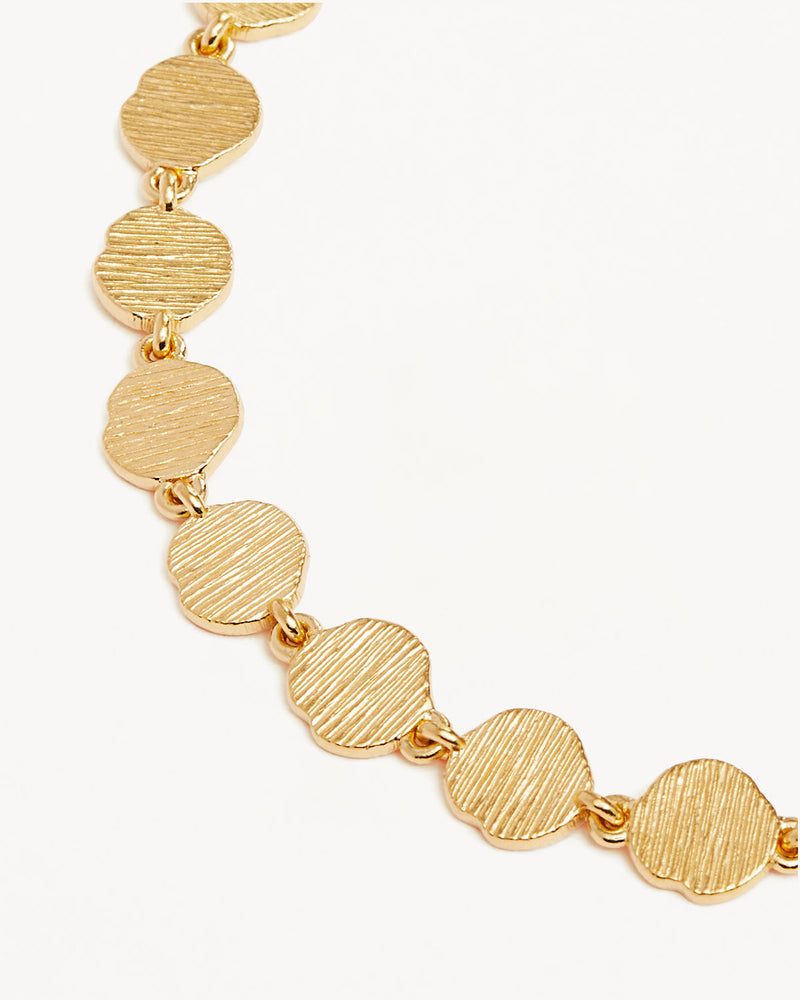 By Charlotte Woven Light Coin Bracelet in Gold Vermeil