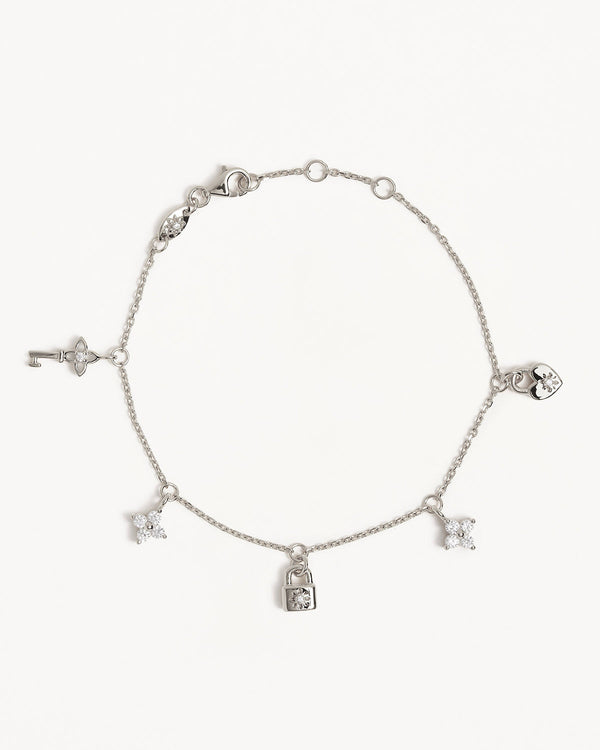 by charlotte Sterling Silver Love Unlocked Charm Bracelet