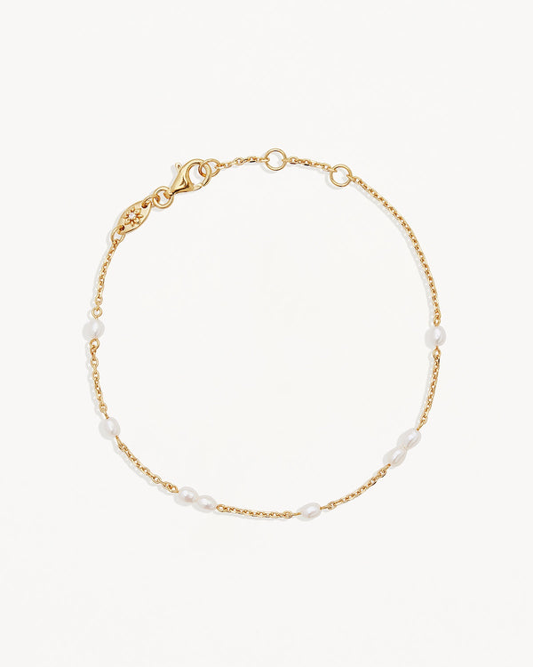 by charlotte 18k Gold Vermeil Serene Dreams Pearl Bracelet