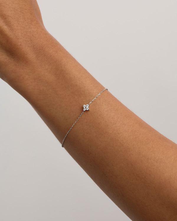 by charlotte Sterling Silver Crystal Bloom Bracelet