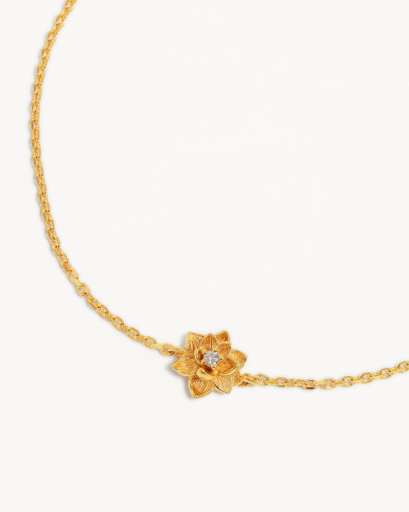 by charlotte 18k Gold Vermeil Bloom Within Lotus Bracelet