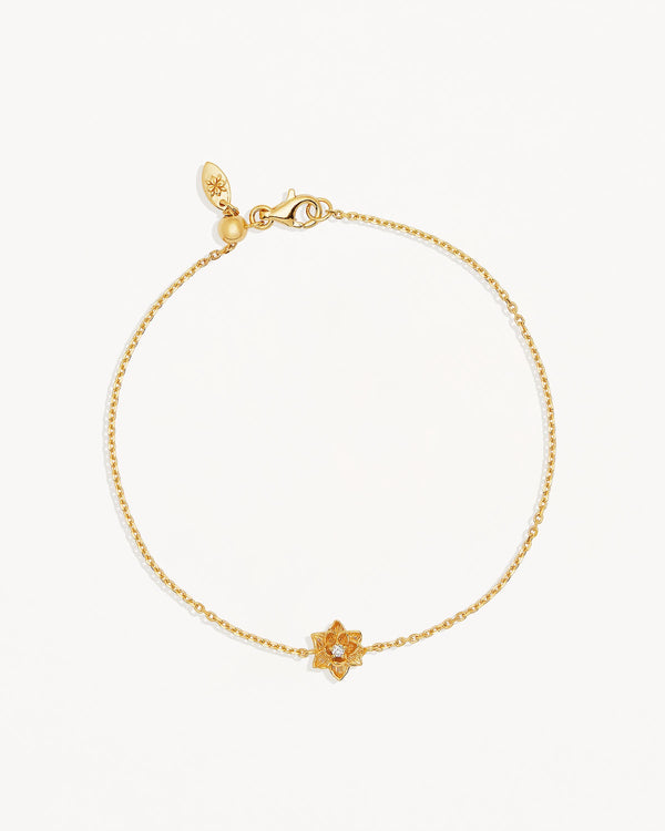 by charlotte 18k Gold Vermeil Bloom Within Lotus Bracelet